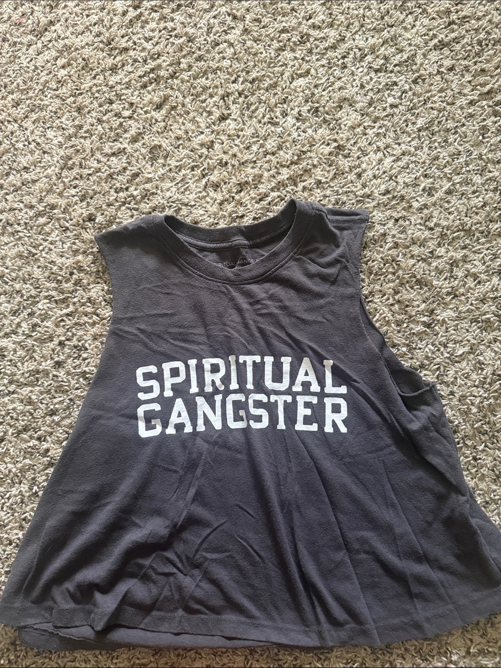Spiritual Gangster Charcoal Logo Muscle Tank - Women